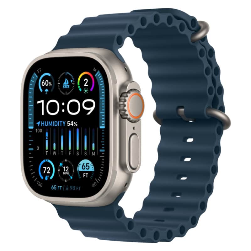 Watch Ultra 2023 GPS + Cellular, 49 мм корпус из титана, ремешок Ocean синего цвета