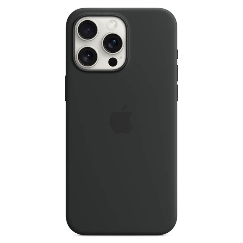 Силиконовый чехол MagSafe для iPhone 15 Pro Max Черный