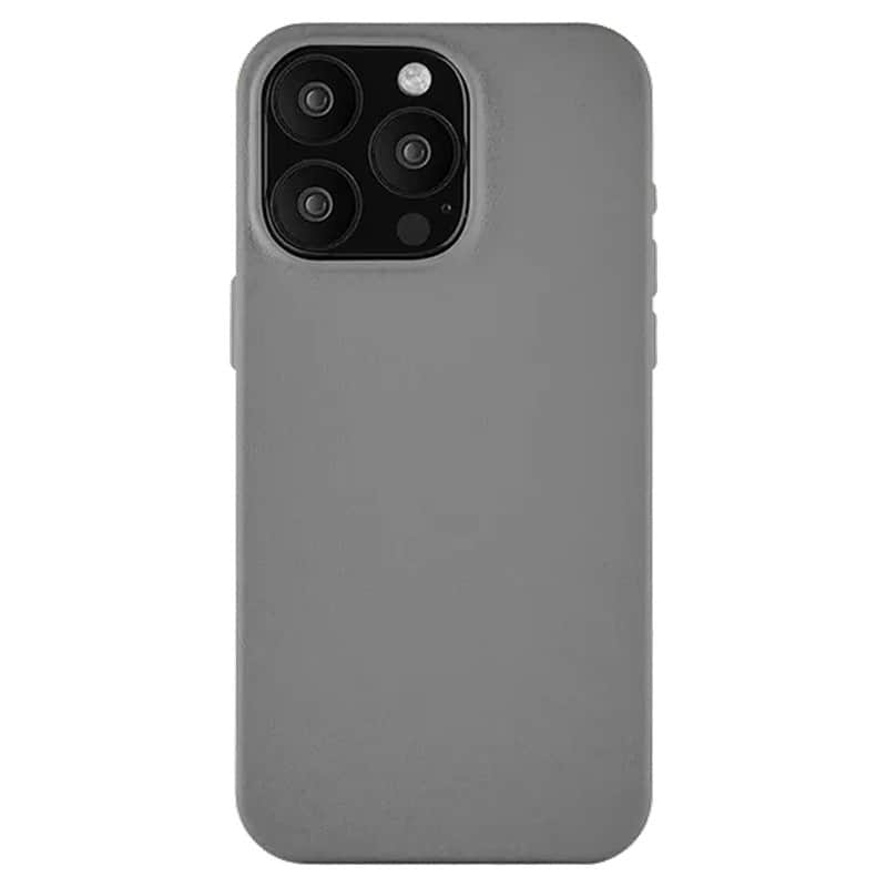Чехол uBear Capital Leather Case MagSafe для iPhone 15 Pro Max Серый