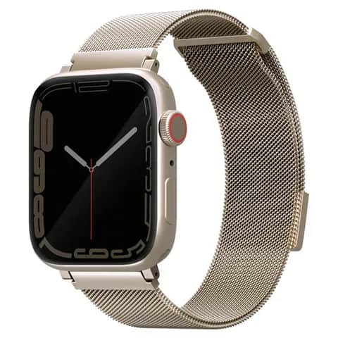 Стальной ремешок Uniq Dante для Apple Watch 44-49 мм мелкое плетение Сияющая звезда